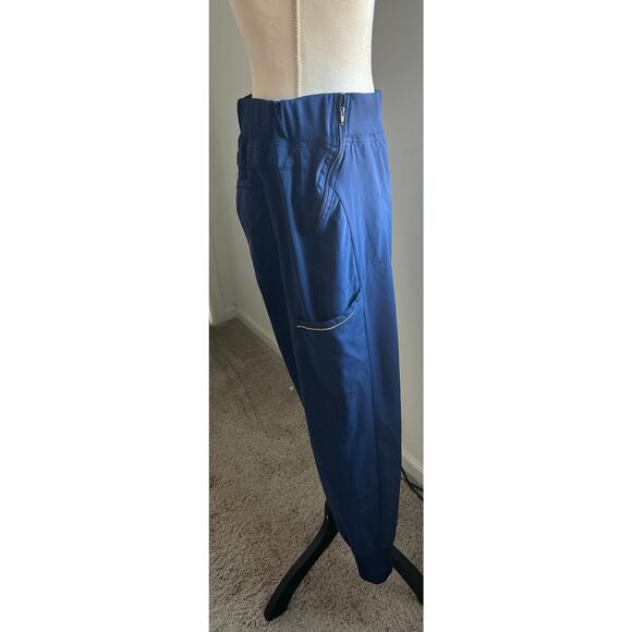 Cherokee Infinity Navy Blue Lots of Pockets Pull Up Jogger Scrub Pants Size XL - Picture 3 of 8